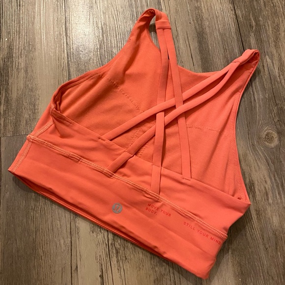 lululemon athletica Other - Pink Coral Lululemon Energy High-Neck Longline Sports Bra *Medium support